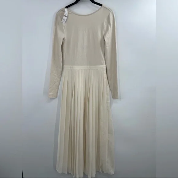 J.Crew Pleated ballet dress in stretch cotton blend in natural